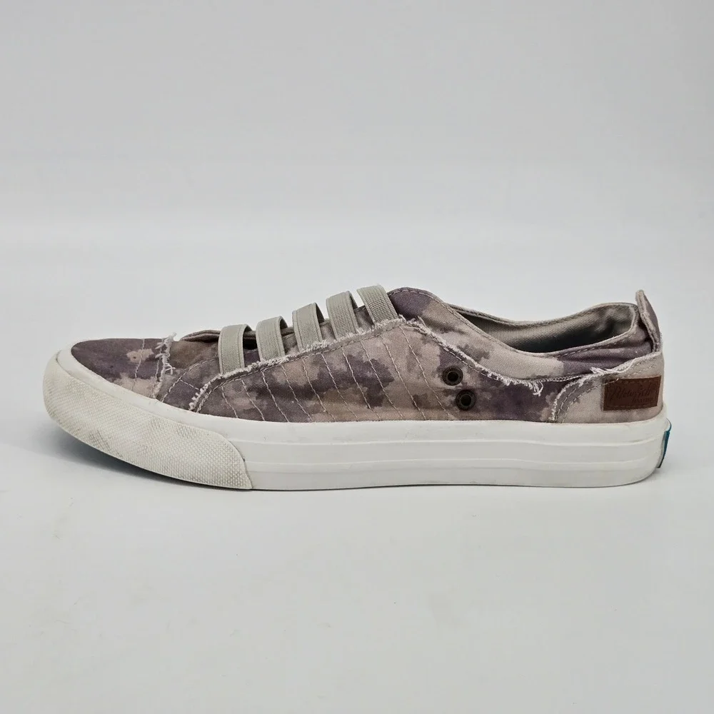 Blowfish Malibu Marley Grey Camo Distressed Slip On Sneaker Canvas Shoes 7